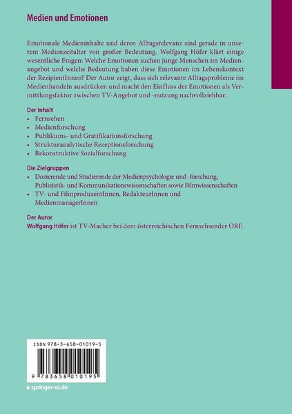 Produktbild: Medien und Emotionen