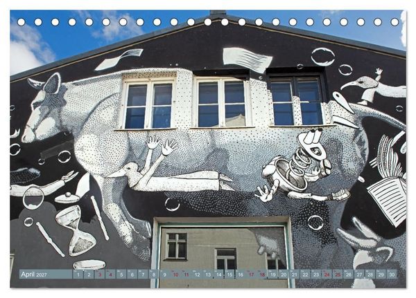Produktbild: Streetart in M&uuml;nchen (Tischkalender 2027 DIN A5 quer), CALVENDO Monatskalender