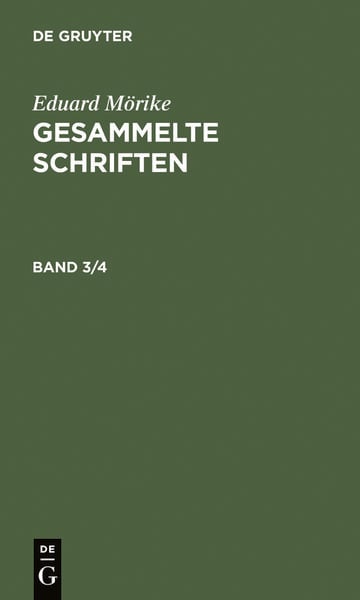 Produktbild: Gesammelte Schriften. Band 3/4