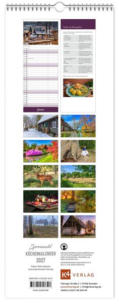 Produktbild: K&uuml;chenkalender Spreewald 2027 NEU! inkl. Rezepte