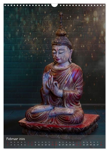 Produktbild: Kraft mit Buddha (Wandkalender 2026 DIN A3 hoch), CALVENDO Monatskalender