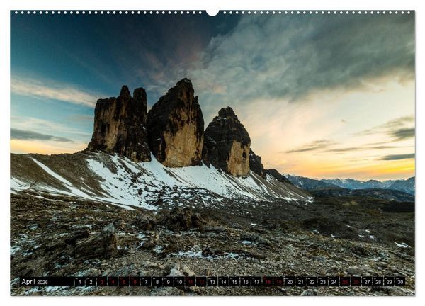 Produktbild: Drei Zinnen. Sextner Dolomiten (hochwertiger Premium Wandkalender 2026 DIN A2 quer), Kunstdruck in Hochglanz