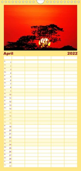 Produktbild: Familienplaner KR&Uuml;GER NATIONALPARK Afrikas Perle (Wandkalender 2022 , 21 cm x 45 cm, hoch)
