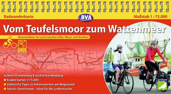 Produktbild: BVA Kompakt-Spiralo Vom Teufelsmoor zum Wattenmeer Naturerlebnis im Land zwischen Elbe, Weser und Nordsee Radwanderkarte
