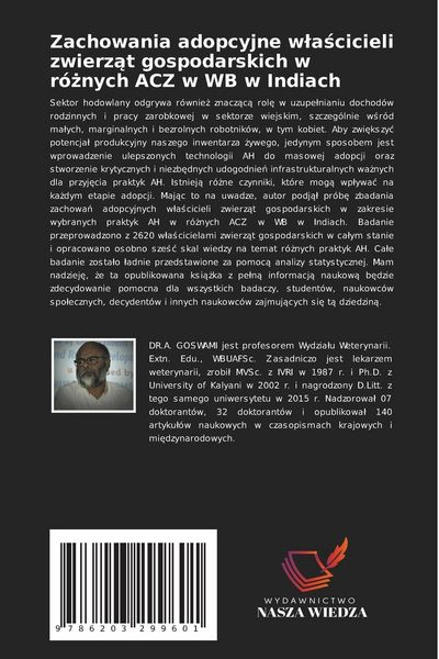 Produktbild: Zachowania adopcyjne w&iquest;a&iquest;cicieli zwierz&iquest;t gospodarskich w r&oacute;&iquest;nych ACZ w WB w Indiach
