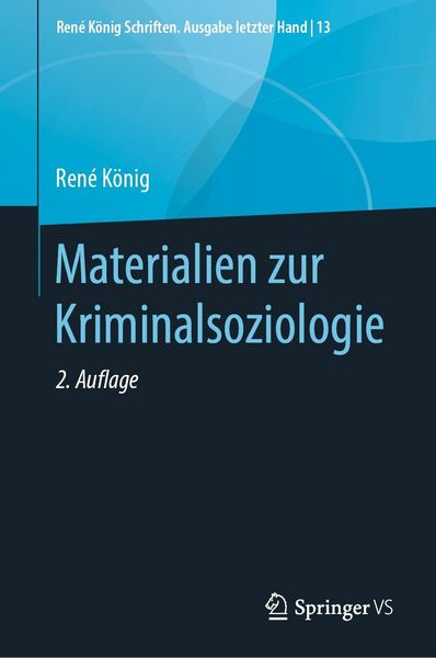 Produktbild: Materialien zur Kriminalsoziologie