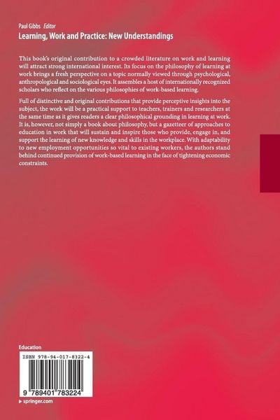 Produktbild: Learning, Work and Practice: New Understandings
