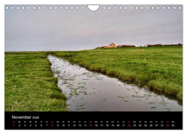 Produktbild: Zeit f&uuml;r... Insel Neuwerk - Himmel, Deiche, Watt und Meer (Wandkalender 2026 DIN A4 quer), CALVENDO Monatskalender