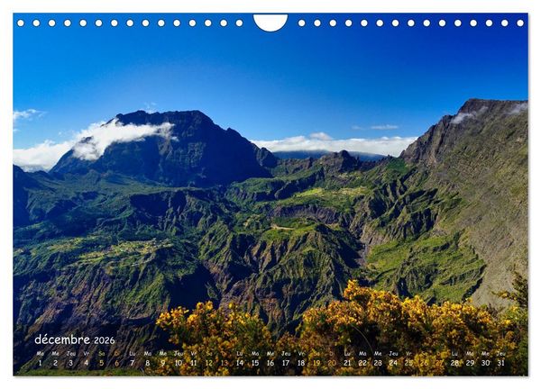 Produktbild: La R&egrave;union - C&ocirc;tes fantastiques et paysage montagneux (Calendrier mural 2026 DIN A4 vertical), CALVENDO calendrier mensuel
