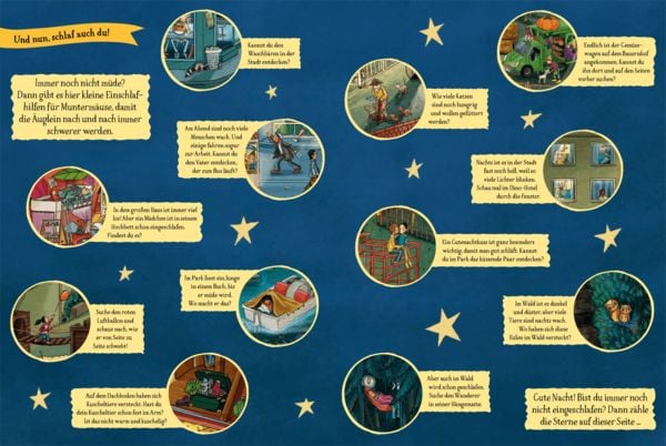 Produktbild: Sterne, Mond und Kuschelzeit. Unser gro&szlig;es Gute-Nacht-Wimmelbuch