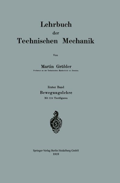Produktbild: Lehrbuch der Technischen Mechanik
