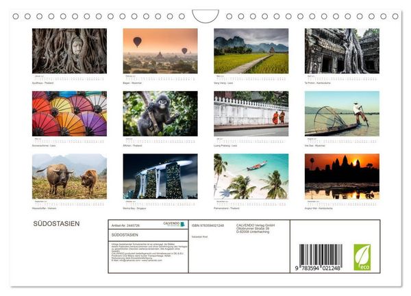 Produktbild: S&Uuml;DOSTASIEN (Wandkalender 2027 DIN A4 quer), CALVENDO Monatskalender