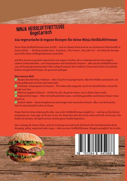 Produktbild: Ninja Hei&szlig;luftfritteuse Kochbuch Vegetarisch &mdash;222 Rezepte