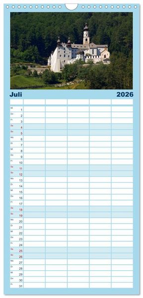 Produktbild: Familienplaner 2026 - Vinschgau - Die Sonnenseite S&uuml;dtirols mit 5 Spalten (Wandkalender, 21 x 45 cm) CALVENDO