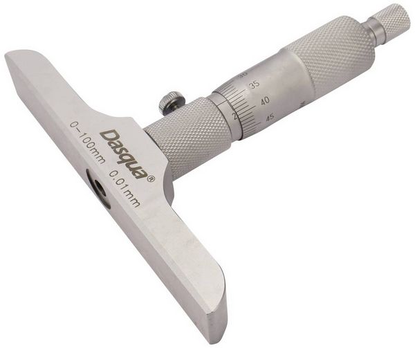 Produktbild: Dasqua 4611-8120 Tiefenmikrometer mit austauschbarer Stange 100mm (max) Ablesung: 0.01mm