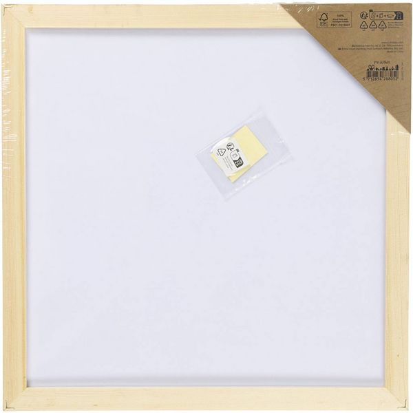 Produktbild: Creativ Company Malpappe mit Rahmen, Gr&ouml;&szlig;e 30x30 cm, 280 g, Wei&szlig;, 1 Stk