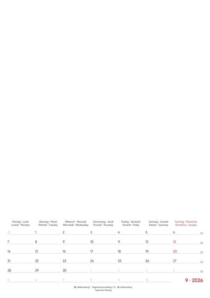 Produktbild: Kreativ-Kalender A4 Notiz 2026 mit Platz für Notizen - weiß - 21 x 29,7 - Do it yourself calendar A4 - datiert - Foto-Kalender - Alpha Edition