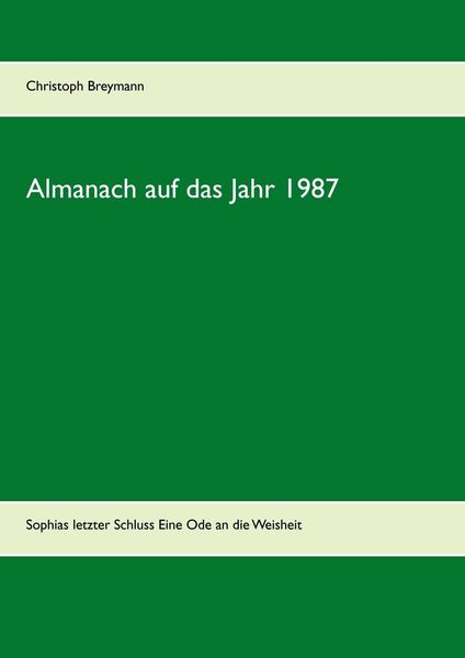 Produktbild: Almanach auf das Jahr 1987