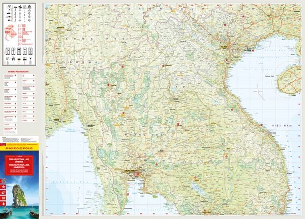 Produktbild: MARCO POLO Reisekarte Thailand, Vietnam 1:1,9 Mio.