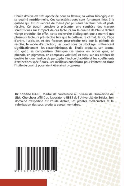 Produktbild: Production d'une huile d'olive vierge de qualit&eacute;