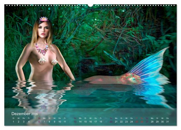 Produktbild: Meerjungfrauen - sagenumwobene Kreaturen (Wandkalender 2026 DIN A2 quer), CALVENDO Monatskalender