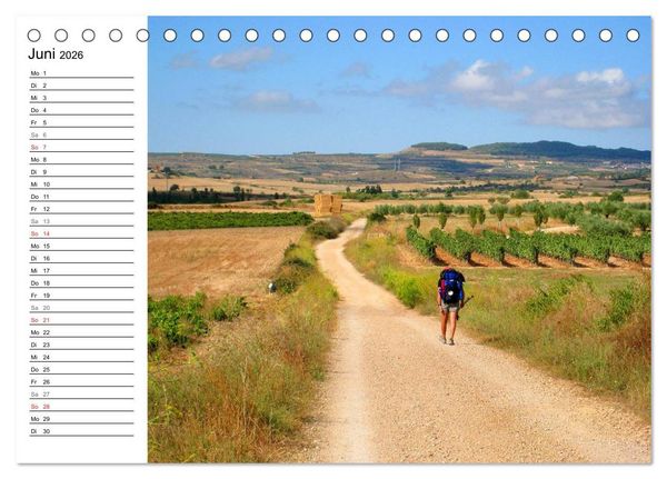Produktbild: Jakobsweg - Camino Frances (Tischkalender 2026 DIN A5 quer), CALVENDO Monatskalender