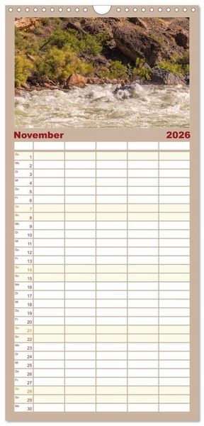 Produktbild: Familienplaner 2026 - Colorado River Rafting im Grand Canyon mit 5 Spalten (Wandkalender, 21 x 45 cm) CALVENDO