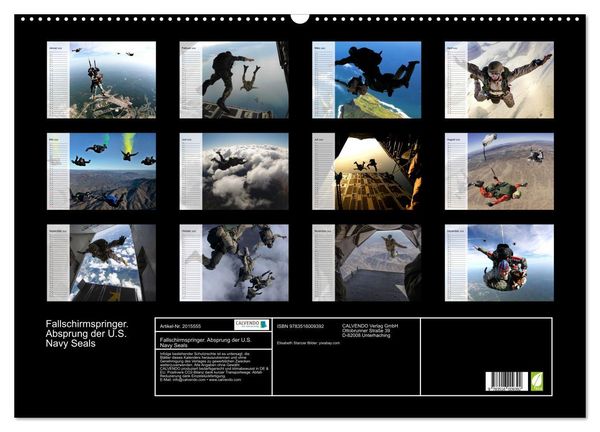 Produktbild: Fallschirmspringer. Absprung der U.S. Navy Seals (Wandkalender 2026 DIN A2 quer), CALVENDO Monatskalender