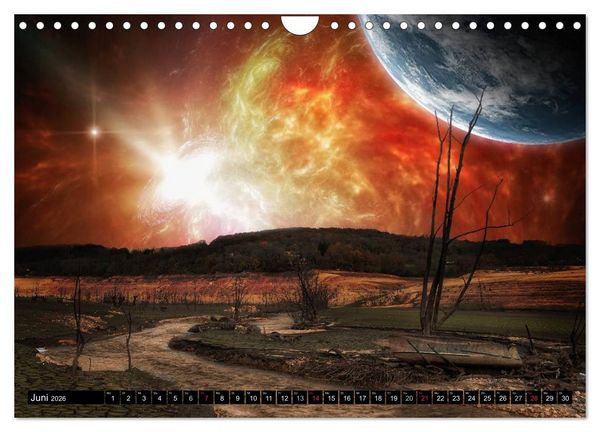 Produktbild: Ansichten des Weltraums (Wandkalender 2026 DIN A4 quer), CALVENDO Monatskalender