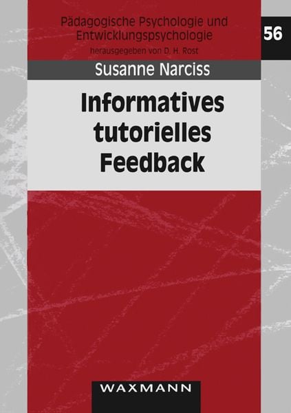 Informatives tutorielles Feedback, Taschenbuch von Susanne Narciss, Waxmann Verlag GmbH, 9783830916413
