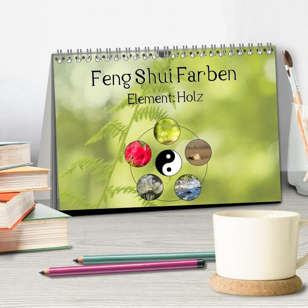 Produktbild: Feng Shui Farben - Element: Holz (Tischkalender 2026 DIN A5 quer), CALVENDO Monatskalender