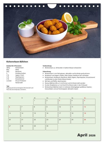 Produktbild: Der tolle Rezeptkalender (Wandkalender 2026 DIN A4 hoch), CALVENDO Monatskalender