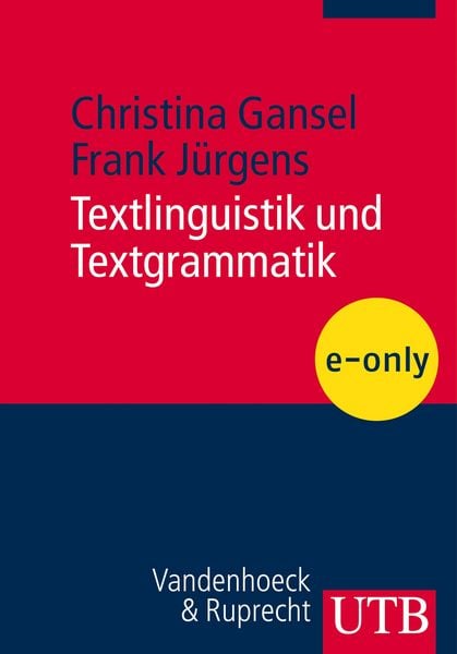 Produktbild: Textlinguistik und Textgrammatik