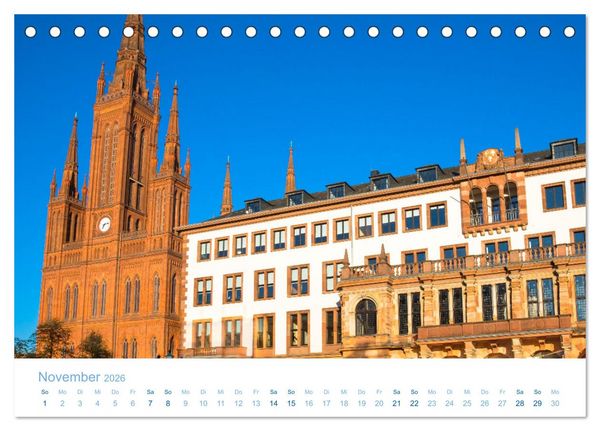 Produktbild: Daheim in Wiesbaden (Tischkalender 2026 DIN A5 quer), CALVENDO Monatskalender