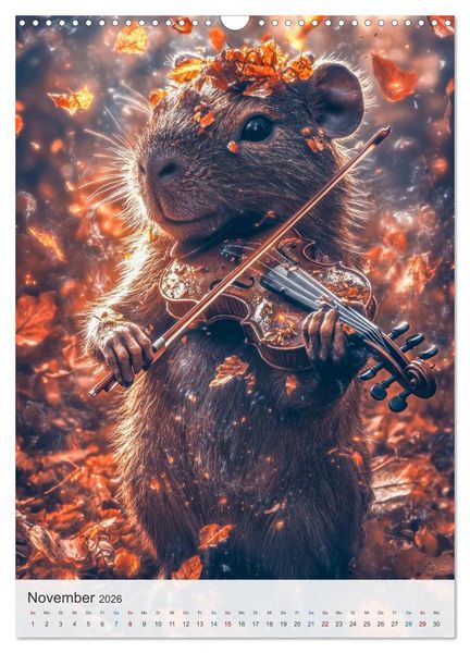 Produktbild: Capybara und Gem&uuml;tlichkeit (Wandkalender 2026 DIN A3 hoch), CALVENDO Monatskalender