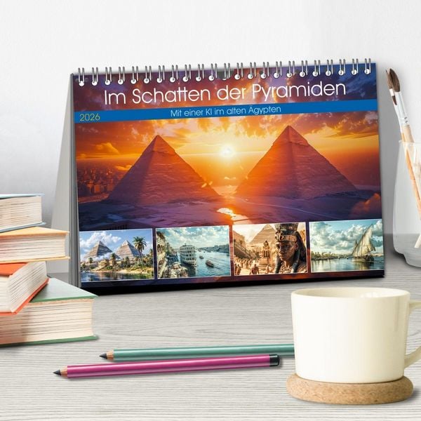 Produktbild: Im Schatten der Pyramiden (Tischkalender 2026 DIN A5 quer), CALVENDO Monatskalender