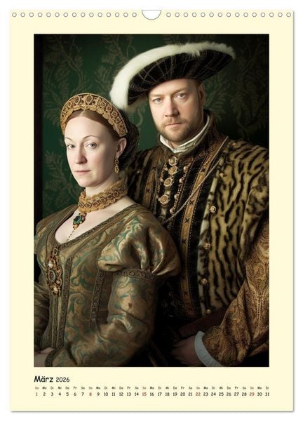 Produktbild: Mittelalter Portraits. Inspiriert vom K&ouml;nigshaus der Tudors (Wandkalender 2026 DIN A3 hoch), CALVENDO Monatskalender