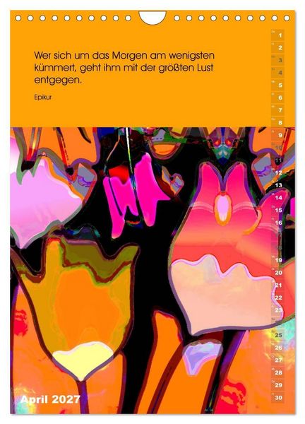 Produktbild: Philosophische Inspirationen Wandkalender 2027 (Wandkalender 2027 DIN A4 hoch), CALVENDO Monatskalender