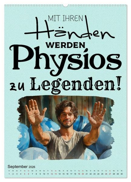 Produktbild: Physiospr&uuml;che (Wandkalender 2026 DIN A2 hoch), CALVENDO Monatskalender