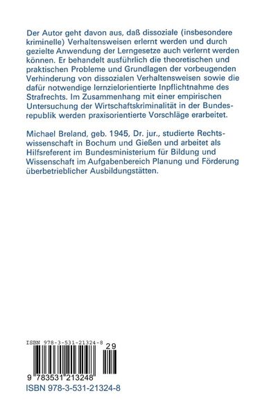 Produktbild: Lernen und Verlernen von Kriminalit&auml;t