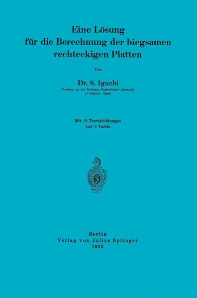 Produktbild: Eine L&ouml;sung f&uuml;r die Berechnung der biegsamen rechteckigen Platten