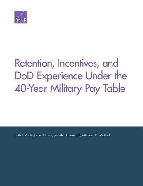 Produktbild: Retention, Incentives, and Dod Experience Under the 40-Year Military Pay Table