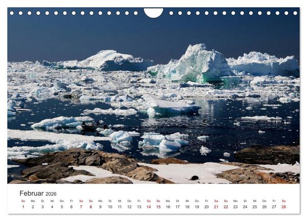 Produktbild: Gr&ouml;nland Bizarre Eiswelt um Ilulissat (Wandkalender 2026 DIN A4 quer), CALVENDO Monatskalender