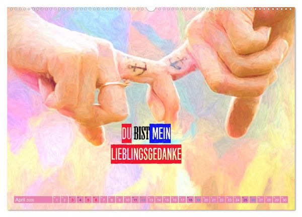 Produktbild: Spr&uuml;che aus dem Leben - Artwork (Wandkalender 2026 DIN A2 quer), CALVENDO Monatskalender