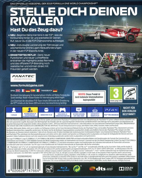 Produktbild: F1 2019