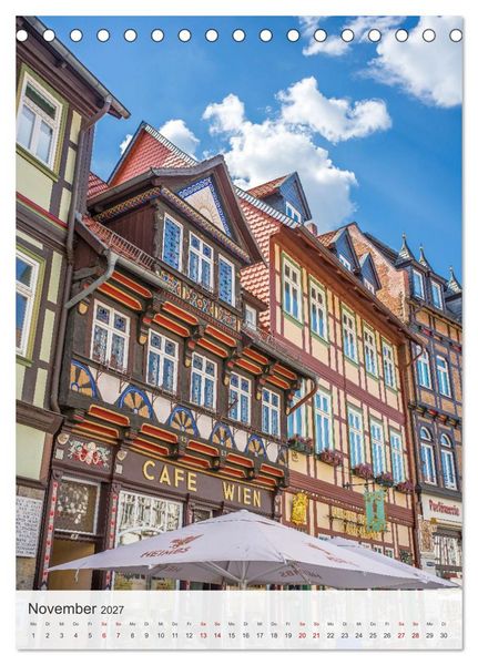 Produktbild: Wernigerode - Mittelalterliches Flair am Rande des Harzes (Tischkalender 2027 DIN A5 hoch), CALVENDO Monatskalender