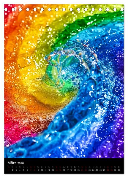 Produktbild: Tanz der Farben - Bunt durch das Jahr (Tischkalender 2026 DIN A5 hoch), CALVENDO Monatskalender