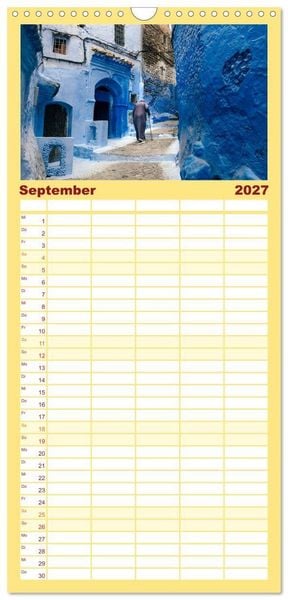 Produktbild: Familienplaner 2027 - Marokko, ein lebendiges Mosaik voller Farben. mit 5 Spalten (Wandkalender, 21 x 45 cm) CALVENDO