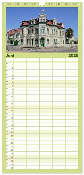 Produktbild: Familienplaner 2026 - Namibia mit 5 Spalten (Wandkalender, 21 x 45 cm) CALVENDO
