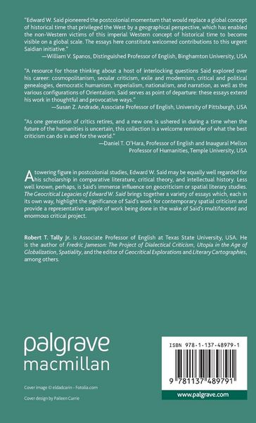 Produktbild: The Geocritical Legacies of Edward W. Said